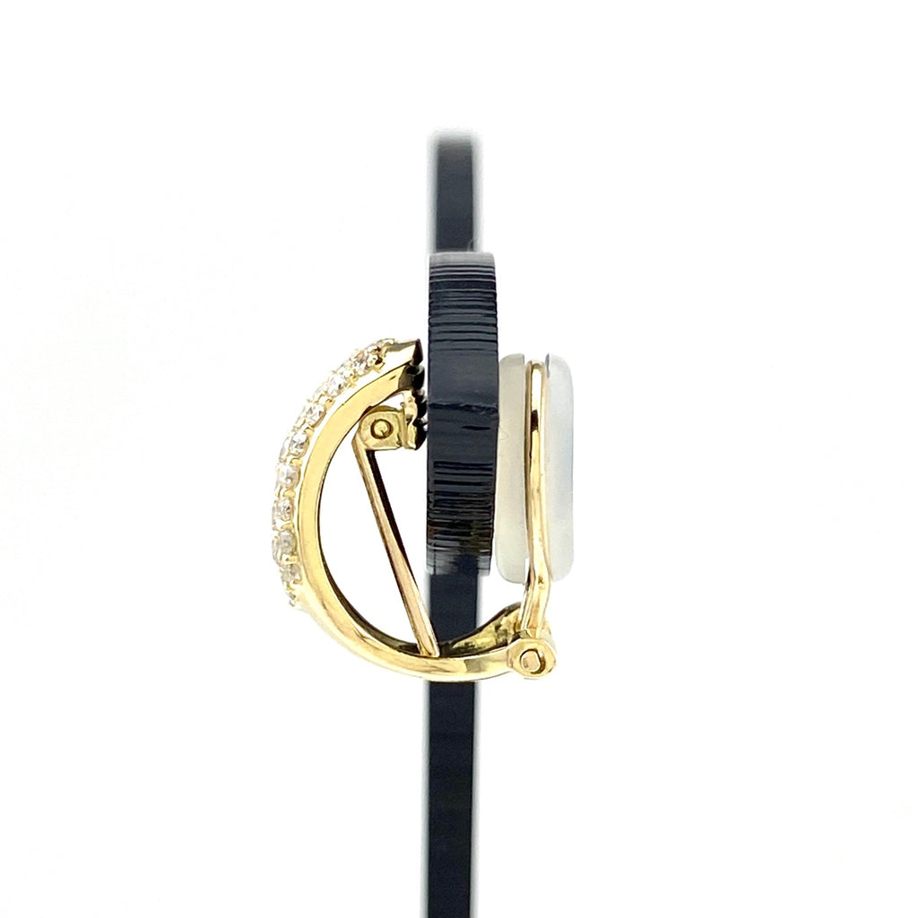 メレダイヤ デザインイヤリング YG イエローゴールド ピアス 2way イヤリング K18 ダイヤモンド レディース 【中古】nbjwl