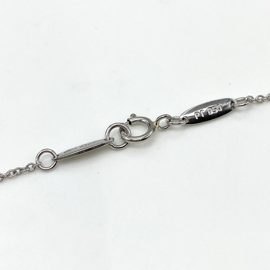 ティファニー オープンハート ロック クリスタル ネックレス プラチナ ペンダント ネックレス Pt950 クリスタル レディース 【中古】brjwl