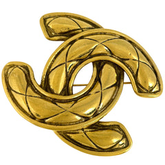 シャネル ココマーク ブローチ マトラッセ ブローチ GP ゴールド レディース 【中古】bracc