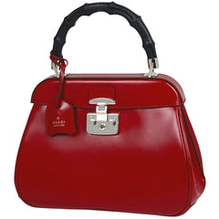 グッチ バンブー ハンドバッグ レディロック ハンドバッグ レザー レッド 331830 レディース 【中古】brbag