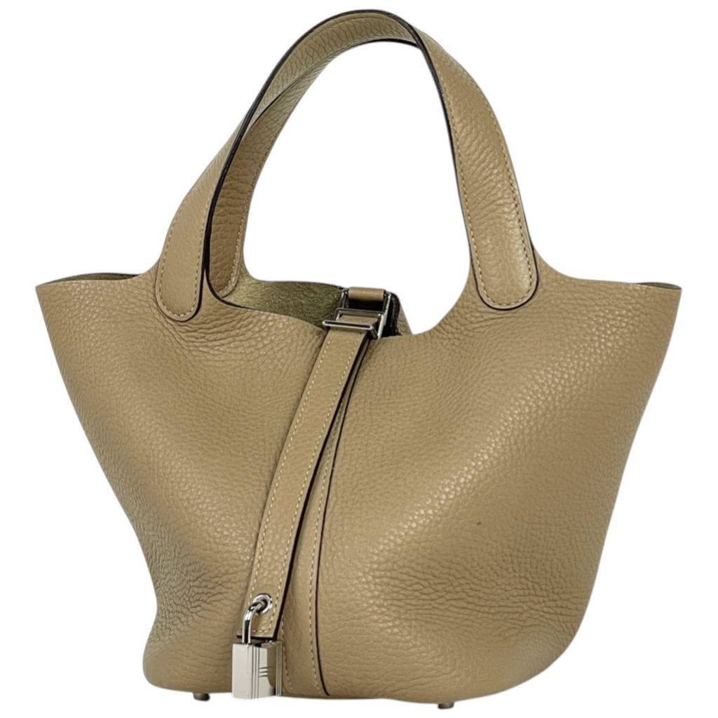 エルメス ピコタンロック PM サック 18 ハンドバッグ トリヨンクレマンス トレンチ(ベージュ) X レディース 【中古】brbag