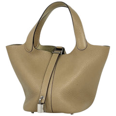 エルメス ピコタンロック PM サック 18 ハンドバッグ トリヨンクレマンス トレンチ(ベージュ) X レディース 【中古】brbag