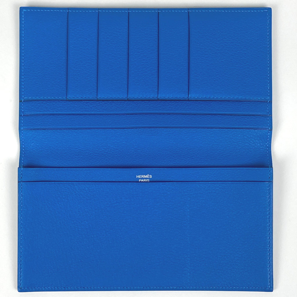 エルメス フレミング 長財布 二つ折り スフレ 長財布 エバーカラー ブルー X レディース 【中古】brbag