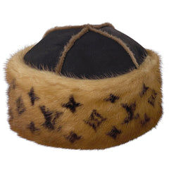 ルイ・ヴィトン モノグラム柄 コサック ハット コサック帽 ファー 帽子 ハット ミンク ブラウン レディース 【中古】brapp