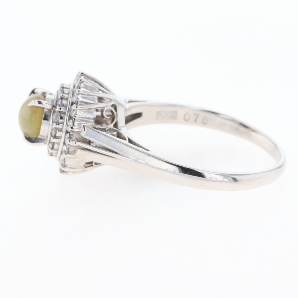 PT900 クリソリベルキャッツアイ リング プラチナ 13.5号 0.78CT レディース 中古 nbjwl