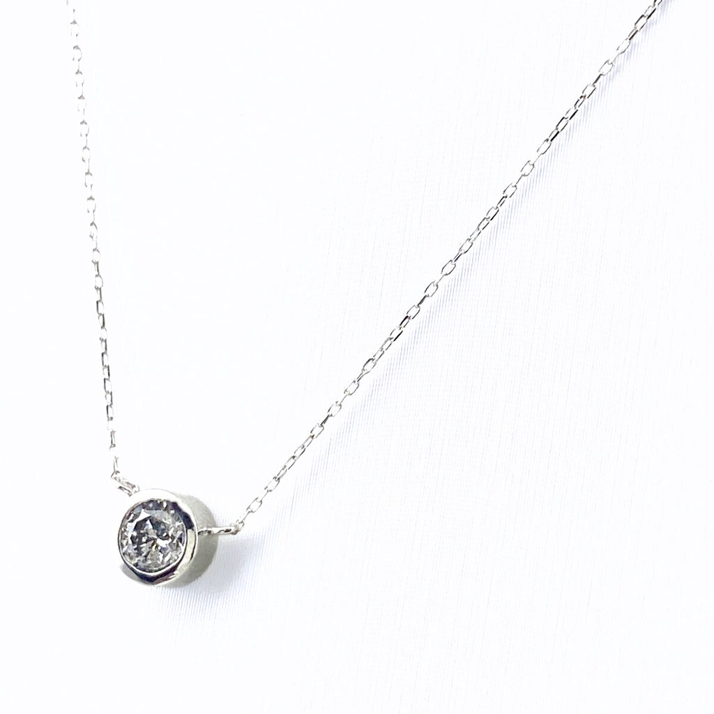 K18 WG ダイヤモンド ネックレス 0.3CT レディース 中古 nbjwl