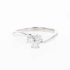 メレダイヤ デザインリング プラチナ 指輪 リング 14.5号 Pt900 ダイヤモンド レディース 【中古】nbjwl