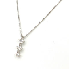 メレダイヤ デザインネックレス プラチナ ペンダント ネックレス Pt900 Pt850 ダイヤモンド レディース 【中古】nbjwl