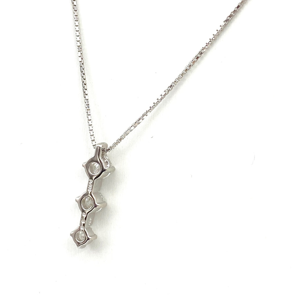 メレダイヤ デザインネックレス プラチナ ペンダント ネックレス Pt900 Pt850 ダイヤモンド レディース 【中古】nbjwl