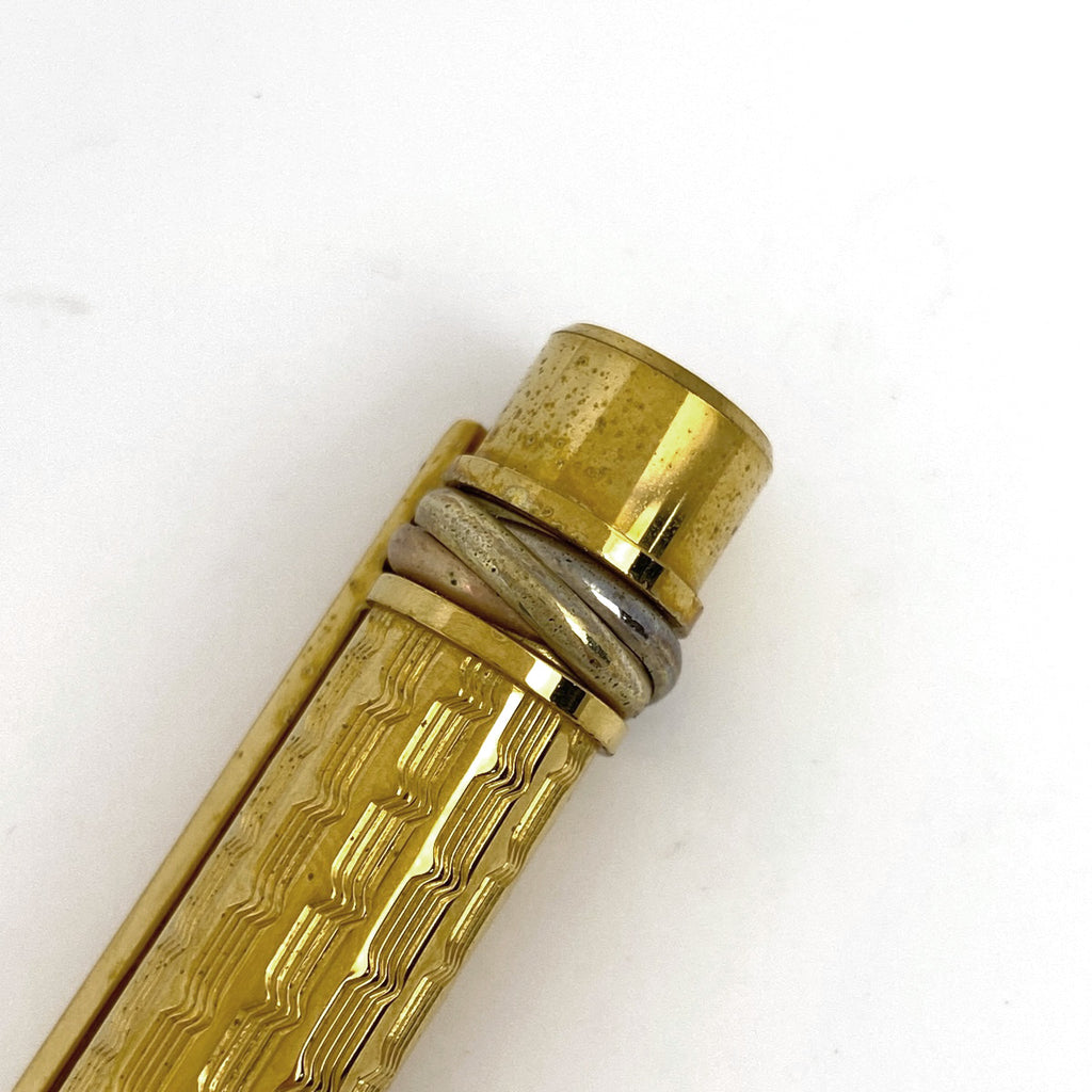 カルティエ トリニティ 万年筆 筆記用具 文房具 両用式 K18 万年筆 メタル ゴールド レディース 【中古】brbag
