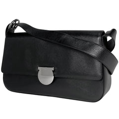 サルヴァトーレフェラガモ ガンチーニ ショルダーバッグ ハンドバッグ 肩掛け ショルダーバッグ レザー ブラック 8298 レディース 【中古】brbag