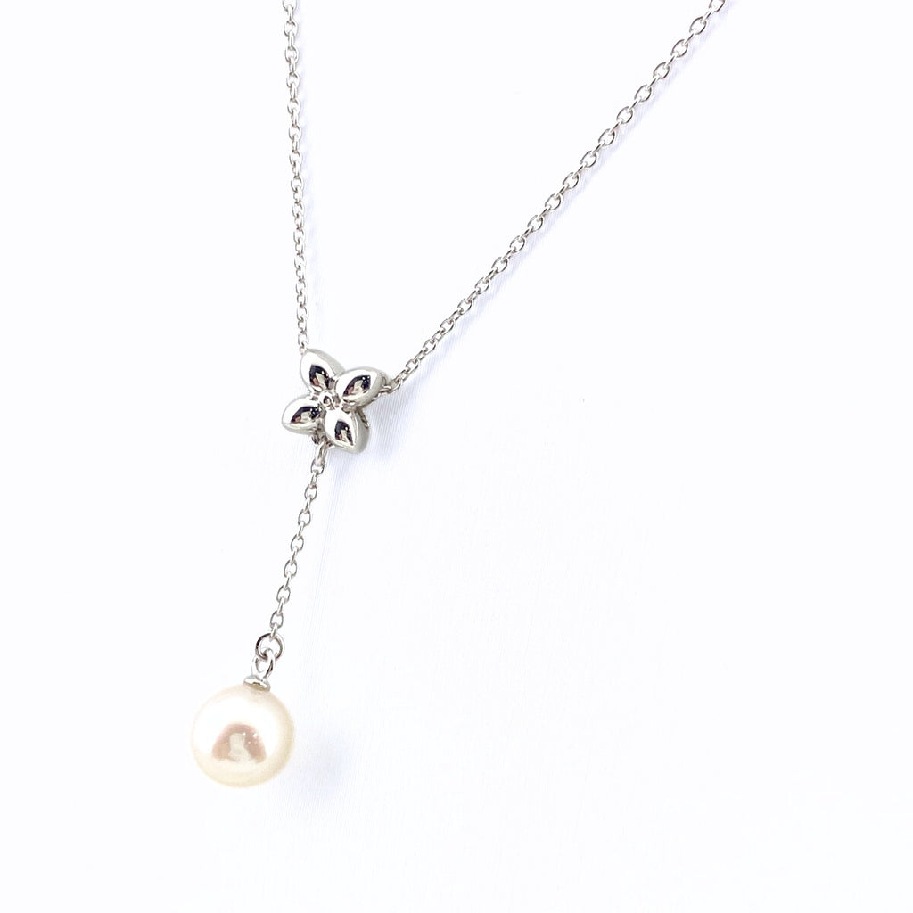 タサキ パール デザインネックレス WG ホワイトゴールド ペンダント 真珠 ネックレス K18 WG パール レディース 【中古】brjwl