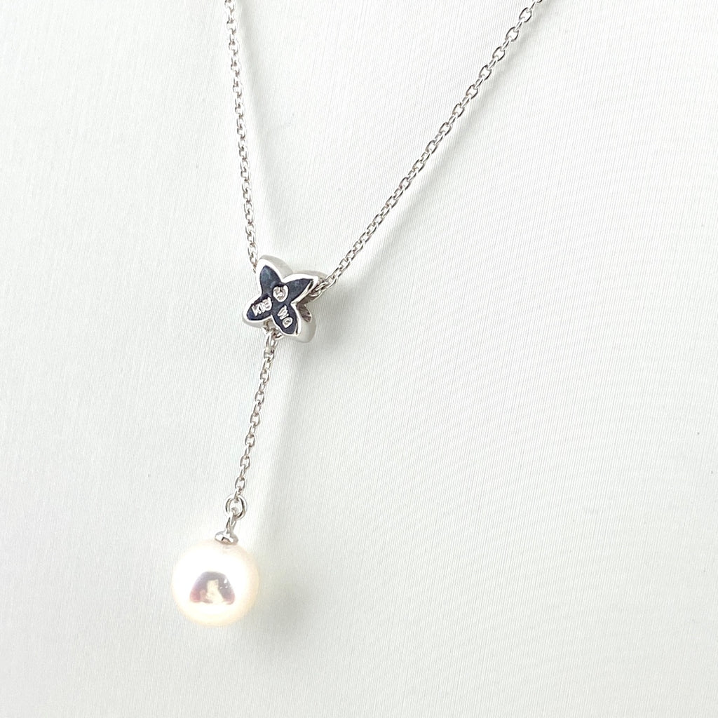 タサキ パール デザインネックレス WG ホワイトゴールド ペンダント 真珠 ネックレス K18 WG パール レディース 【中古】brjwl