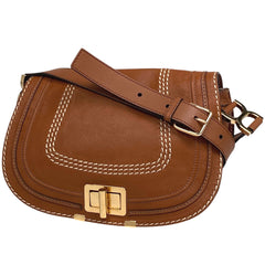 クロエ マーシー ショルダーバッグ ターンロック 斜め掛け ショルダーバッグ レザー ブラウン レディース 【中古】brbag