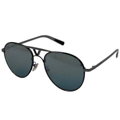 ルイ・ヴィトン ロゴ サングラス アイウェア LV サングラス メタル ブラック Z2334E メンズ 【中古】brbag