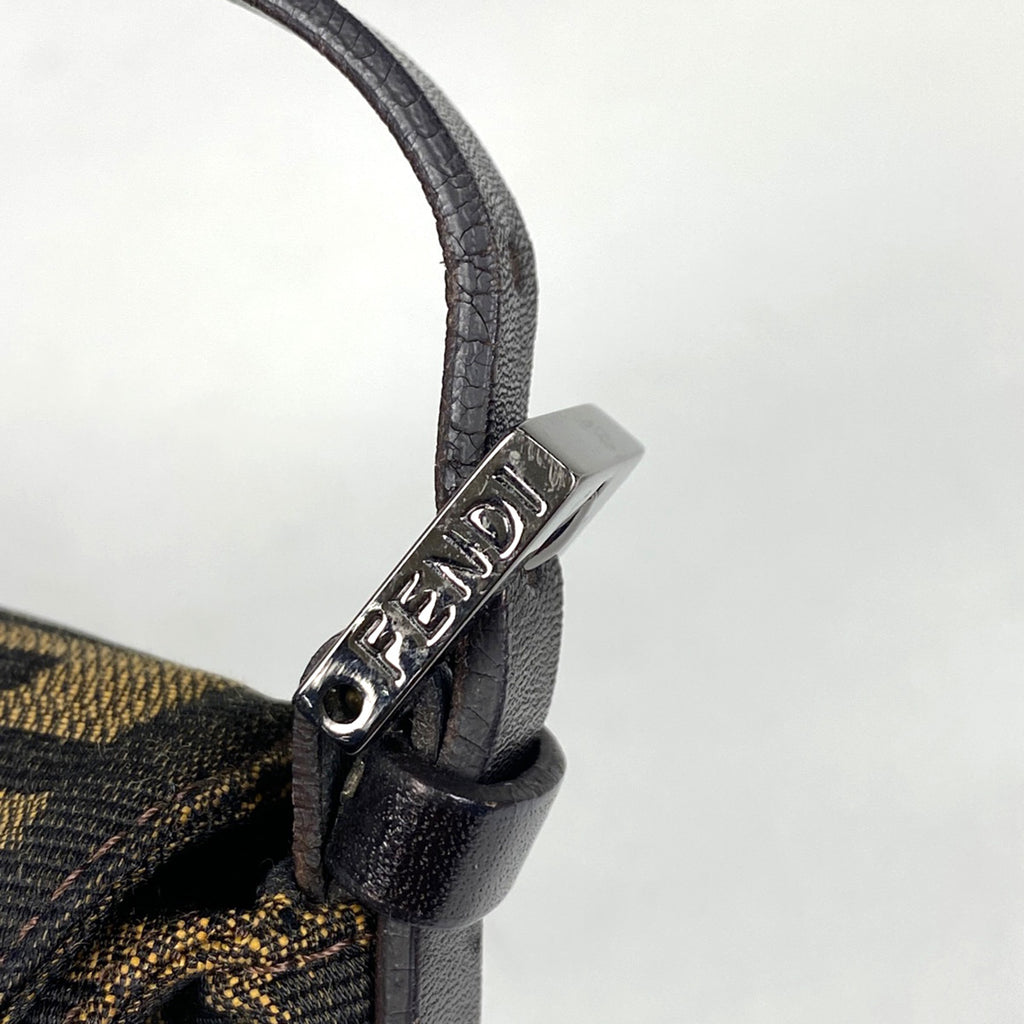 フェンディ ズッカ柄 ショルダーバッグ ハンドバッグ ロゴ ショルダーバッグ キャンバス ブラウン 8BR009 レディース 【中古】brbag