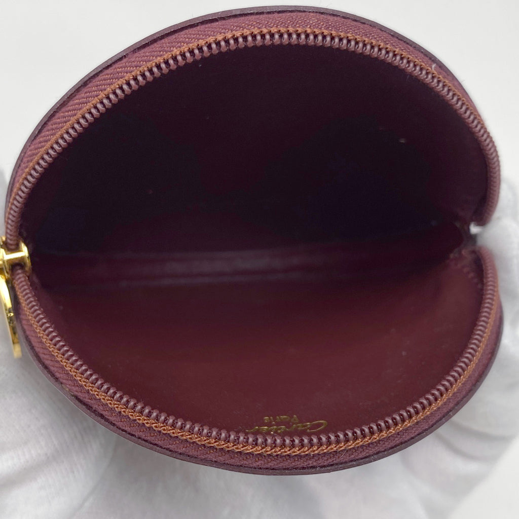 カルティエ マストライン コインケース 小銭入れ コインケース レザー ボルドー レディース 【中古】brbag