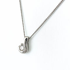 ダイヤモンド デザインネックレス プラチナ ペンダント ネックレス Pt850 ダイヤモンド レディース 【中古】nbjwl