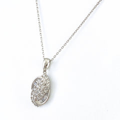 メレダイヤ デザインネックレス プラチナ ペンダント ネックレス Pt850 ダイヤモンド レディース 【中古】nbjwl