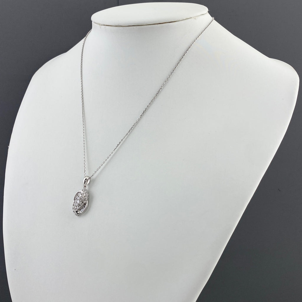 メレダイヤ デザインネックレス プラチナ ペンダント ネックレス Pt850 ダイヤモンド レディース 【中古】nbjwl