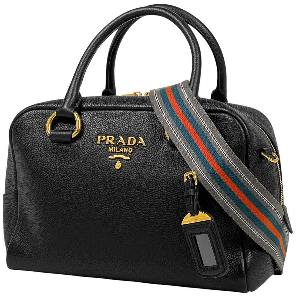 プラダ ロゴ ハンドバッグ 2WAY ショルダーバッグ ハンドバッグ レザー ネロ(ブラック) 1BB086 レディース 【中古】brbag