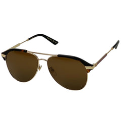 グッチ ロゴ サングラス ティアドロップ サングラス メタル ブラック GG0288SA 002 メンズ 【中古】brbag