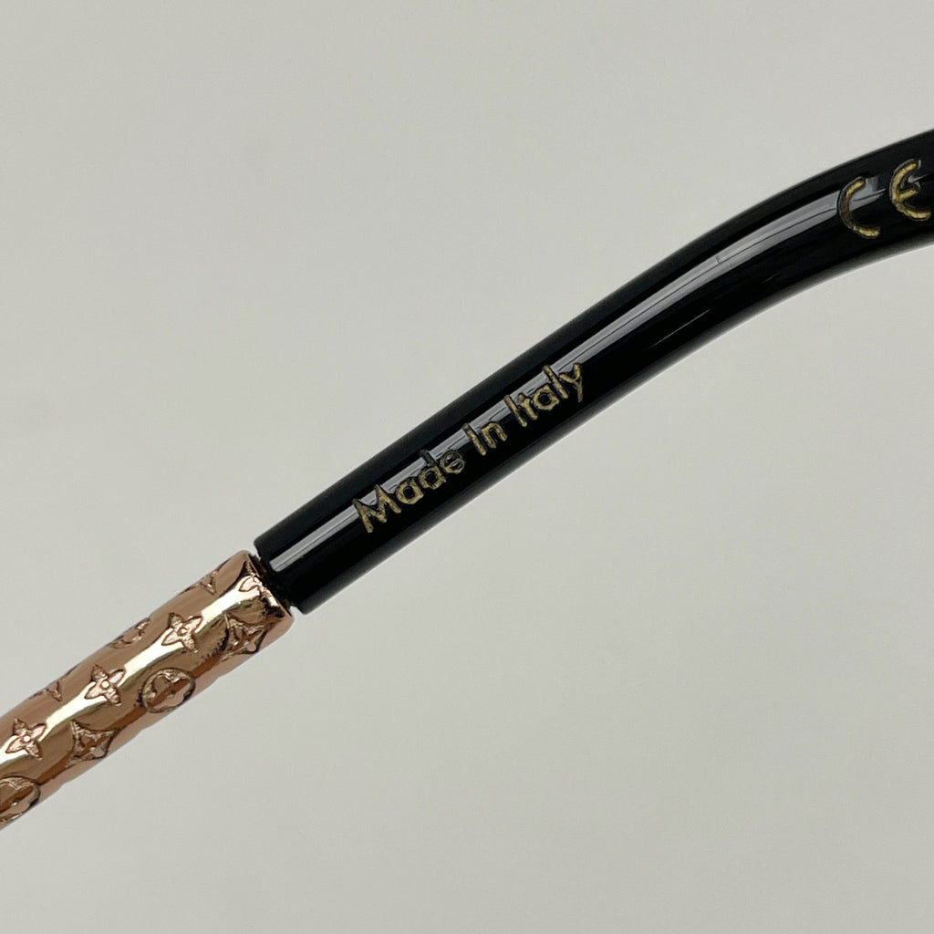 ルイ・ヴィトン パイロットシェイプ サングラス ラインストーン アビエイタースタイル サングラス メタル ピンクゴールド Z1060E メンズ 【中古】brbag