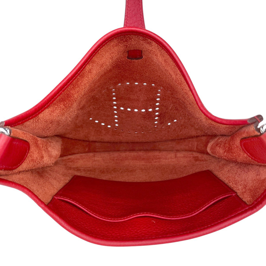 【在庫一掃】 エルメス エヴリン 3 GM パンチング Hロゴ ショルダーバッグ トリヨンクレマンス ルージュガランス □I レディース 【中古】brbag