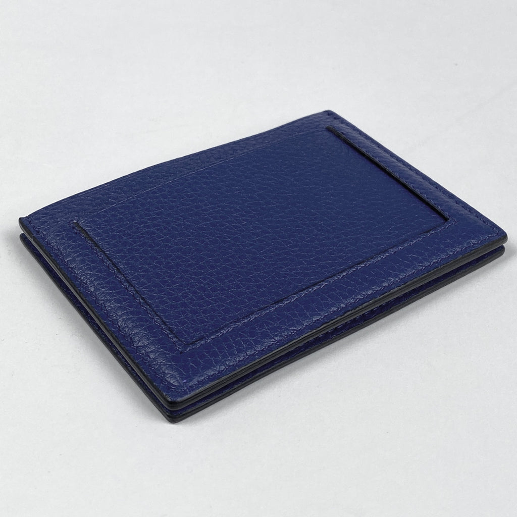 セリーヌ ロゴ カードケース パスケース カードケース レザー ブルー レディース 【中古】brbag