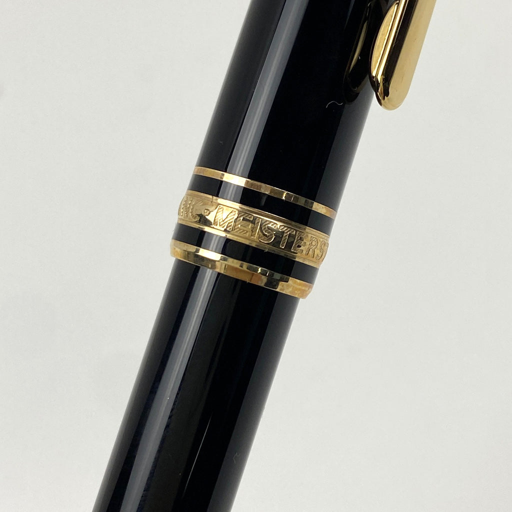 モンブラン マイスターシュテュック ボールペン ツイスト式 筆記具 文房具 レジン ボールペン プラスチック ブラック ゴールド レディース 【中古】brbag