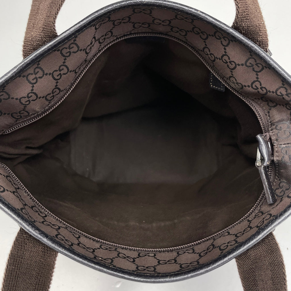 グッチ GG柄 トートバッグ ショルダーバッグ トートバッグ ナイロン ダークブラウン 180450 レディース 【中古】brbag