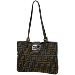 フェンディ ズッカ柄 ショルダーバッグ トートバッグ ショルダーバッグ キャンバス ブラウン 26726 レディース 【中古】brbag