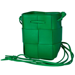 ボッテガヴェネタ カセット ショルダーバッグ ミニバッグ マキシイントレチャート ショルダーバッグ レザー グリーン レディース 【中古】brbag