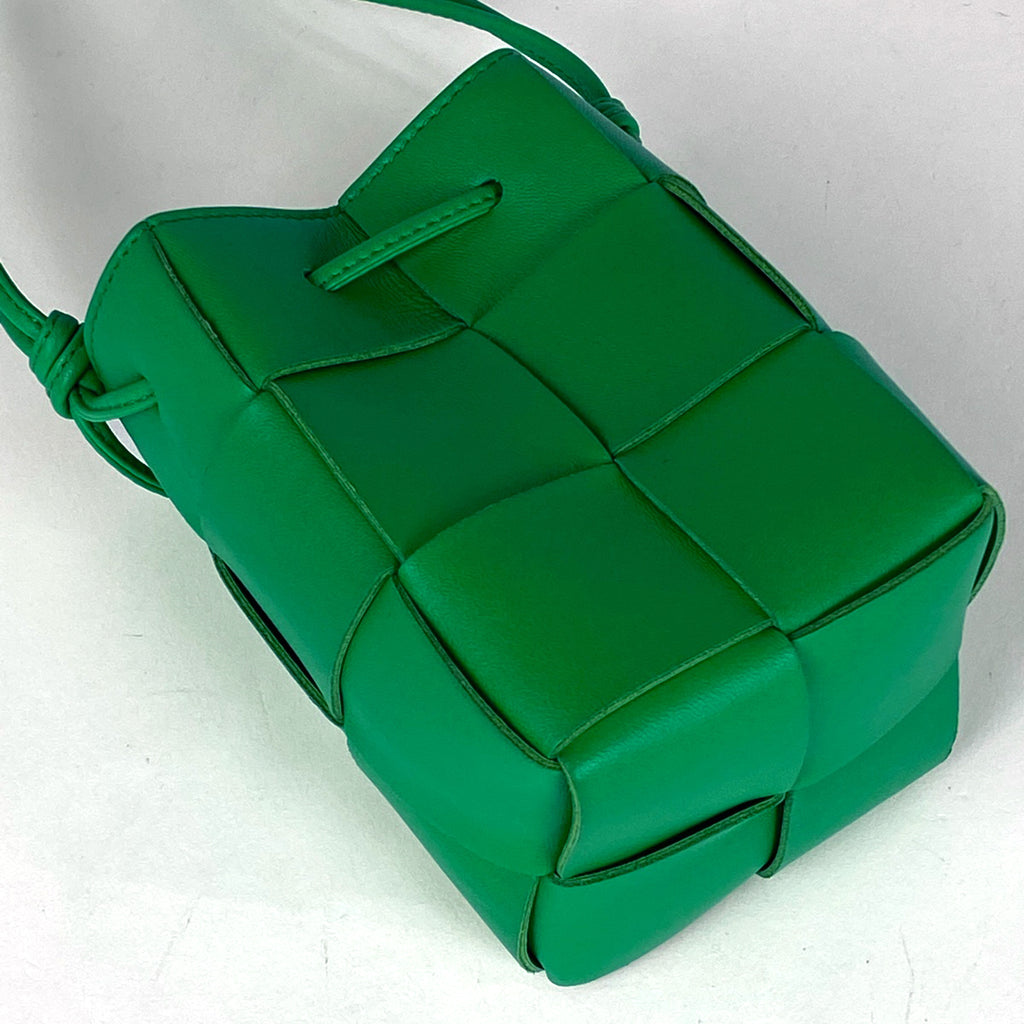 ボッテガヴェネタ カセット ショルダーバッグ ミニバッグ マキシイントレチャート ショルダーバッグ レザー グリーン レディース 【中古】brbag