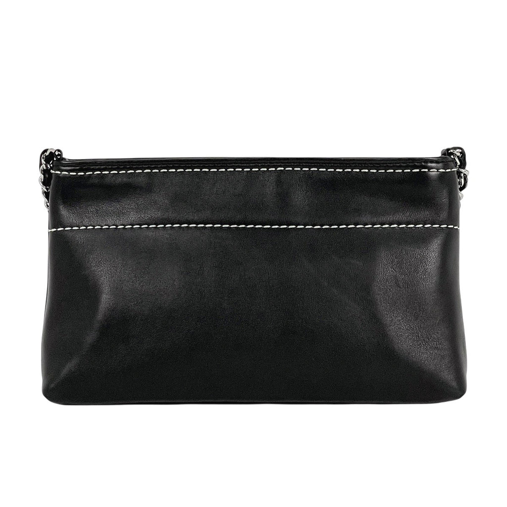シャネル ロゴ チェーン ハンドバッグ ショルダーバッグ ハンドバッグ レザー ブラック A24779 レディース 【中古】brbag
