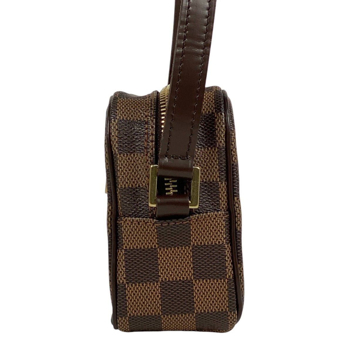 極 美品 ルイヴィトン ダミエ レザー ショルダーバッグ ポシェット ブラウン バイセル公式】ルイ・ヴィトン ポシェット シテ ワンショルダー 肩掛け