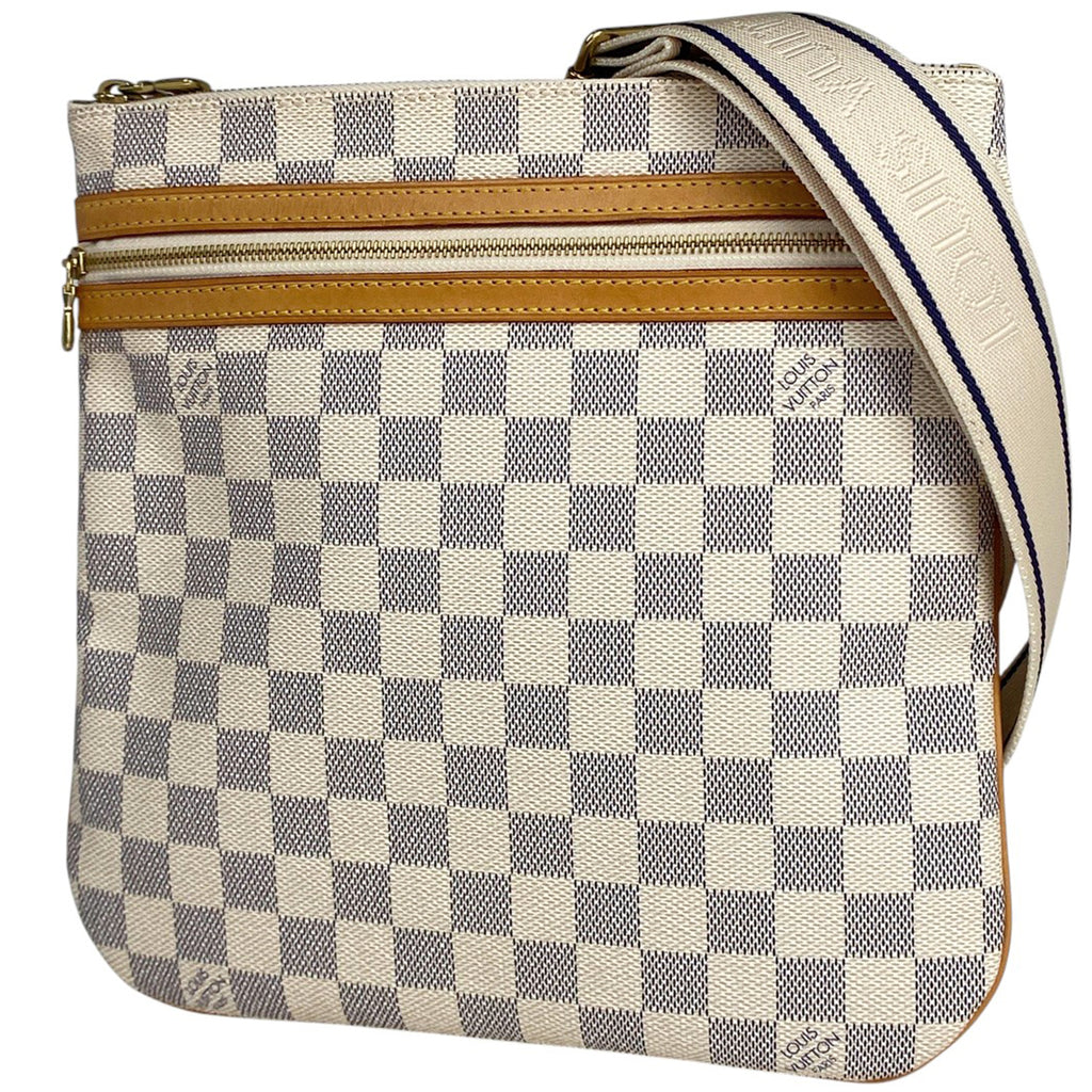 ルイ・ヴィトン ポシェット ボスフォール 斜め掛け ショルダーバッグ ダミエアズール ホワイト N51112 レディース 【中古】brbag