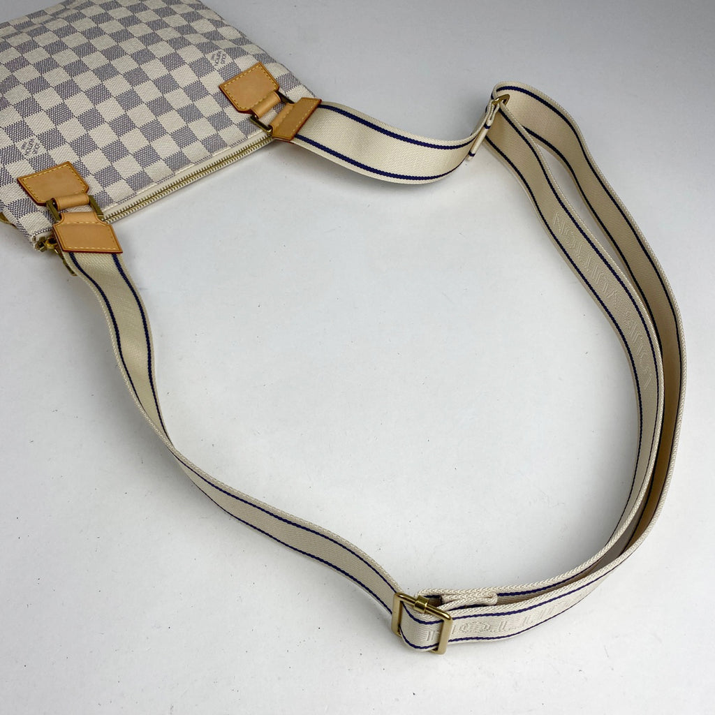 ルイ・ヴィトン ポシェット ボスフォール 斜め掛け ショルダーバッグ ダミエアズール ホワイト N51112 レディース 【中古】brbag