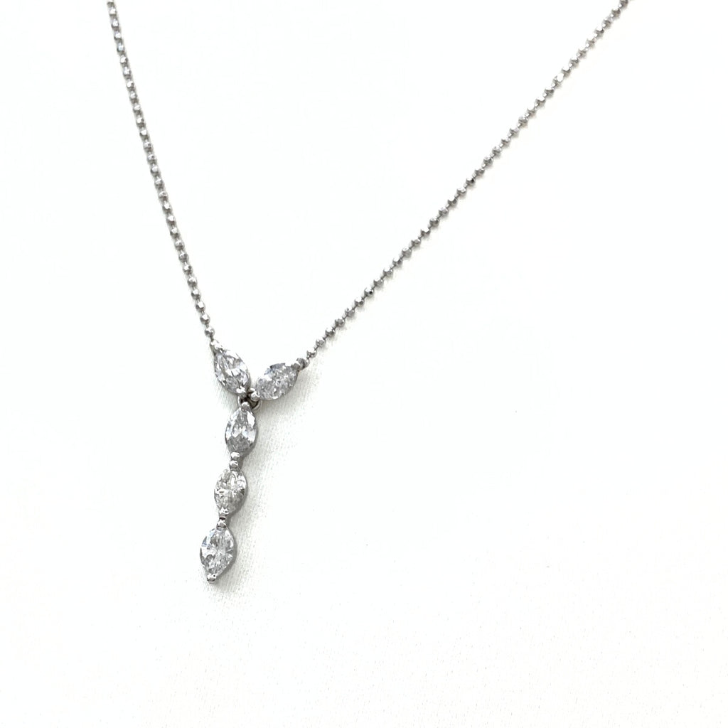 メレダイヤ デザインネックレス プラチナ ペンダント ネックレス Pt850 ダイヤモンド レディース 【中古】nbjwl