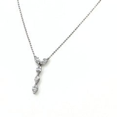 メレダイヤ デザインネックレス プラチナ ペンダント ネックレス Pt850 ダイヤモンド レディース 【中古】nbjwl