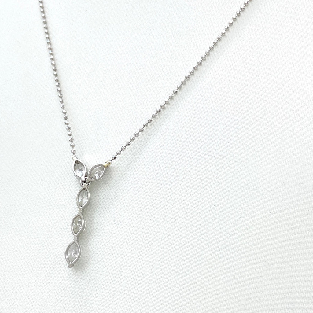 メレダイヤ デザインネックレス プラチナ ペンダント ネックレス Pt850 ダイヤモンド レディース 【中古】nbjwl