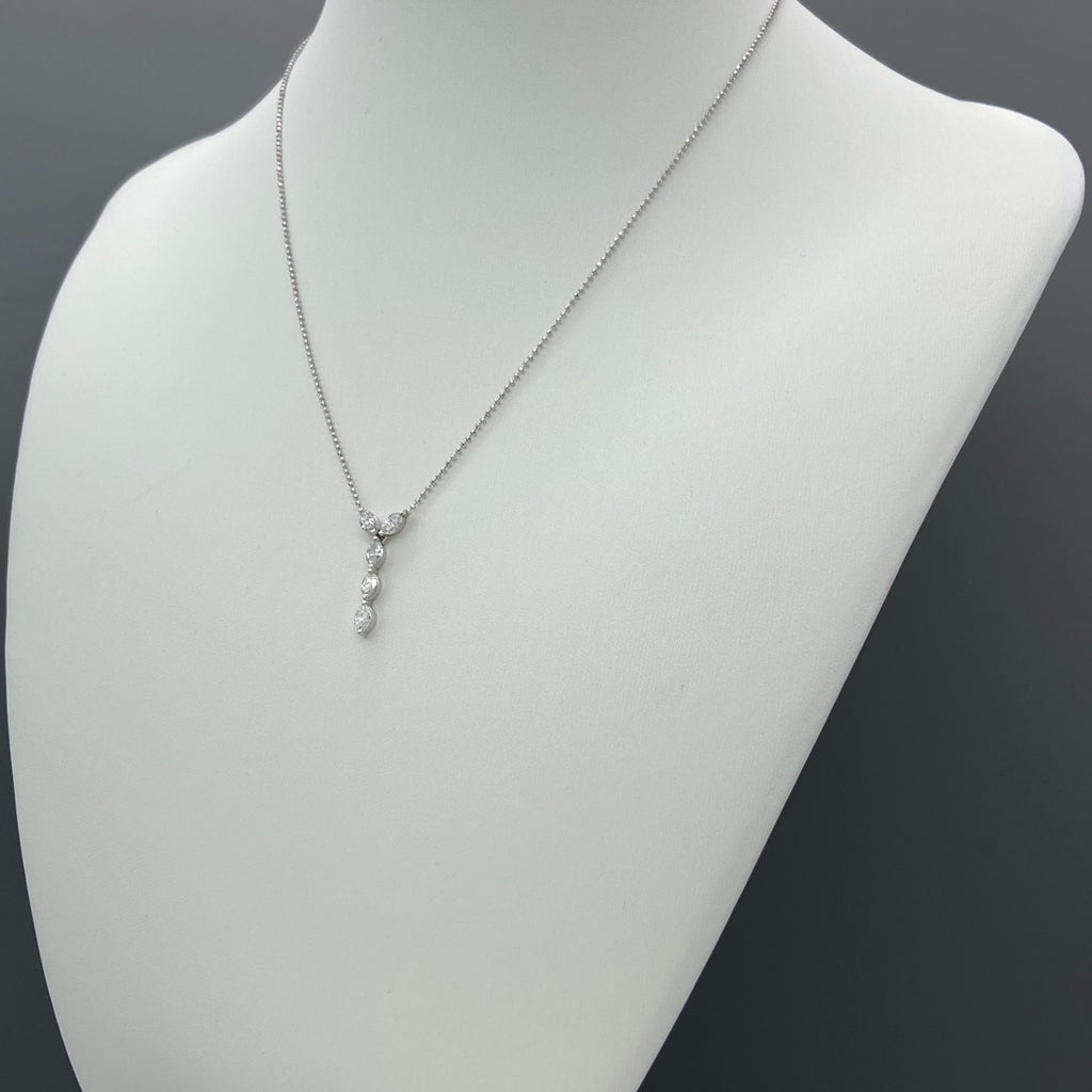 メレダイヤ デザインネックレス プラチナ ペンダント ネックレス Pt850 ダイヤモンド レディース 【中古】nbjwl