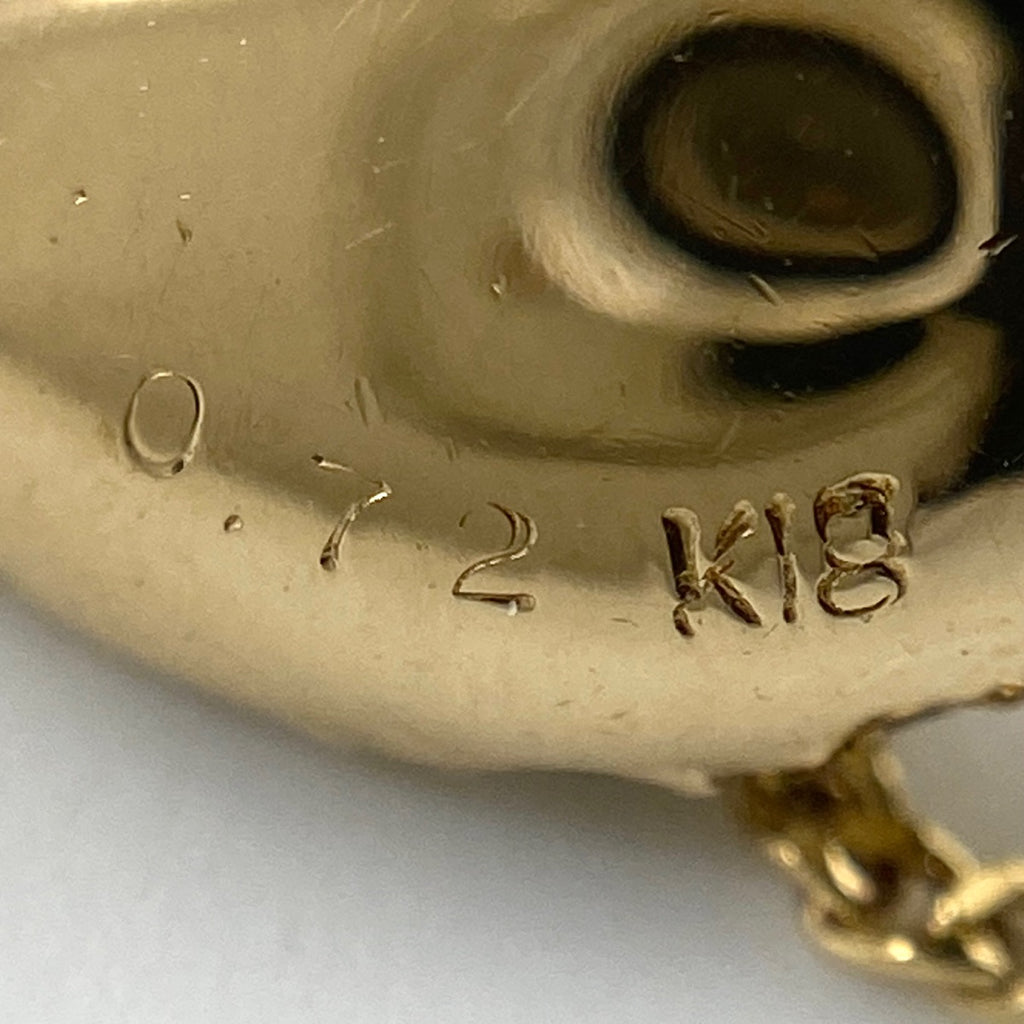 メレダイヤ デザインネックレス YG イエローゴールド ペンダント ネックレス K18 ダイヤモンド レディース 【中古】nbjwl