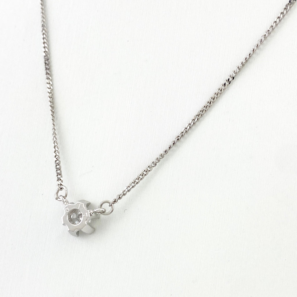 ダイヤモンド デザインネックレス プラチナ ペンダント ネックレス Pt850 ダイヤモンド レディース 【中古】nbjwl