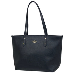 コーチ ロゴ トートバッグ ショルダーバッグ トートバッグ レザー ブラック F58846 レディース 【中古】brbag