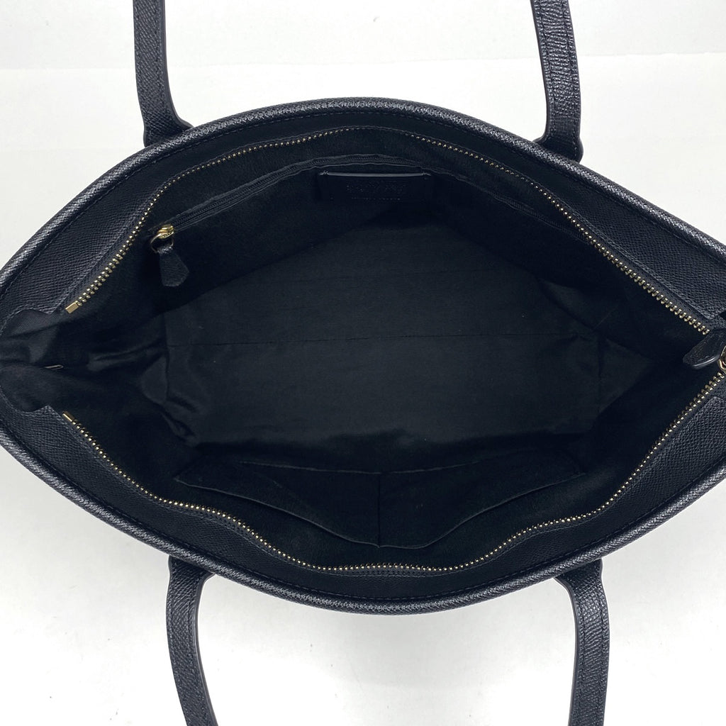 コーチ ロゴ トートバッグ ショルダーバッグ トートバッグ レザー ブラック F58846 レディース 【中古】brbag
