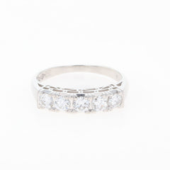 メレダイヤ デザインリング プラチナ 指輪 リング 9号 Pt900 ダイヤモンド レディース 【中古】nbjwl