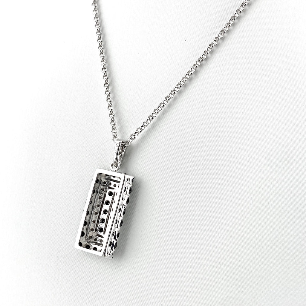 メレダイヤ デザインネックレス プラチナ ペンダント ネックレス K18 WG Pt850 レディース 【中古】nbjwl
