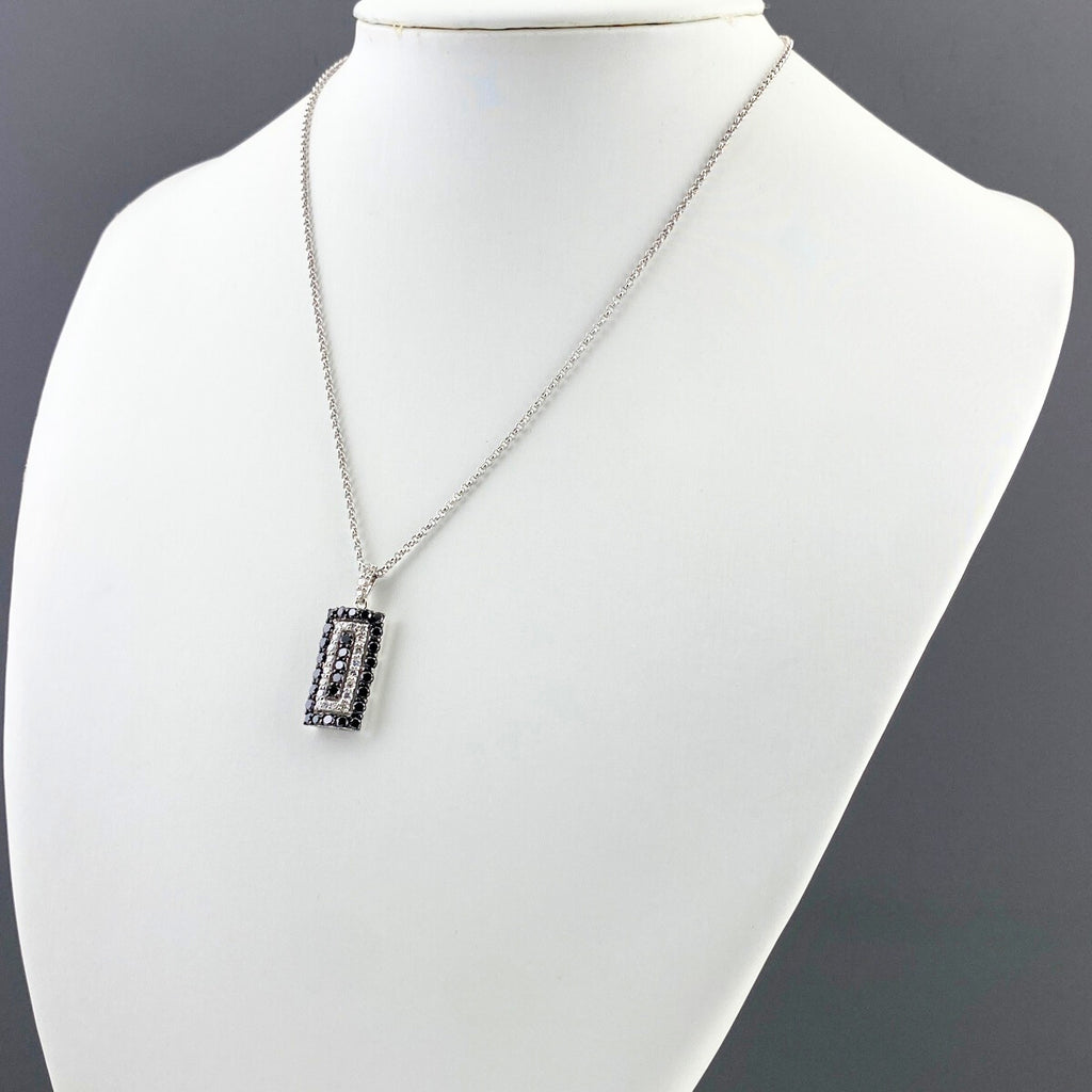メレダイヤ デザインネックレス プラチナ ペンダント ネックレス K18 WG Pt850 レディース 【中古】nbjwl