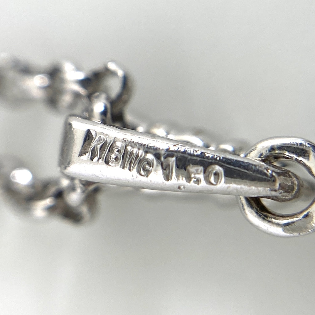 メレダイヤ デザインネックレス プラチナ ペンダント ネックレス K18 WG Pt850 レディース 【中古】nbjwl